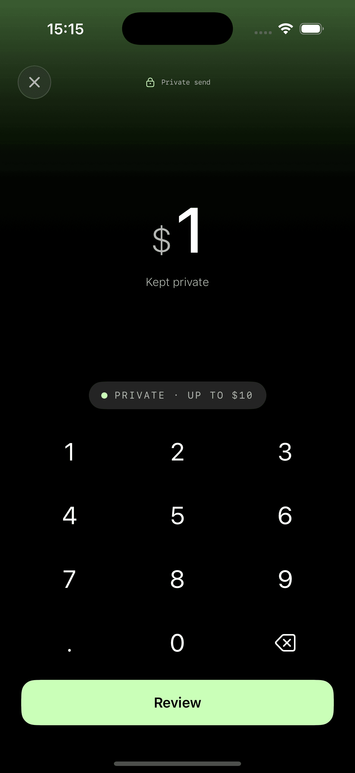Talise private send