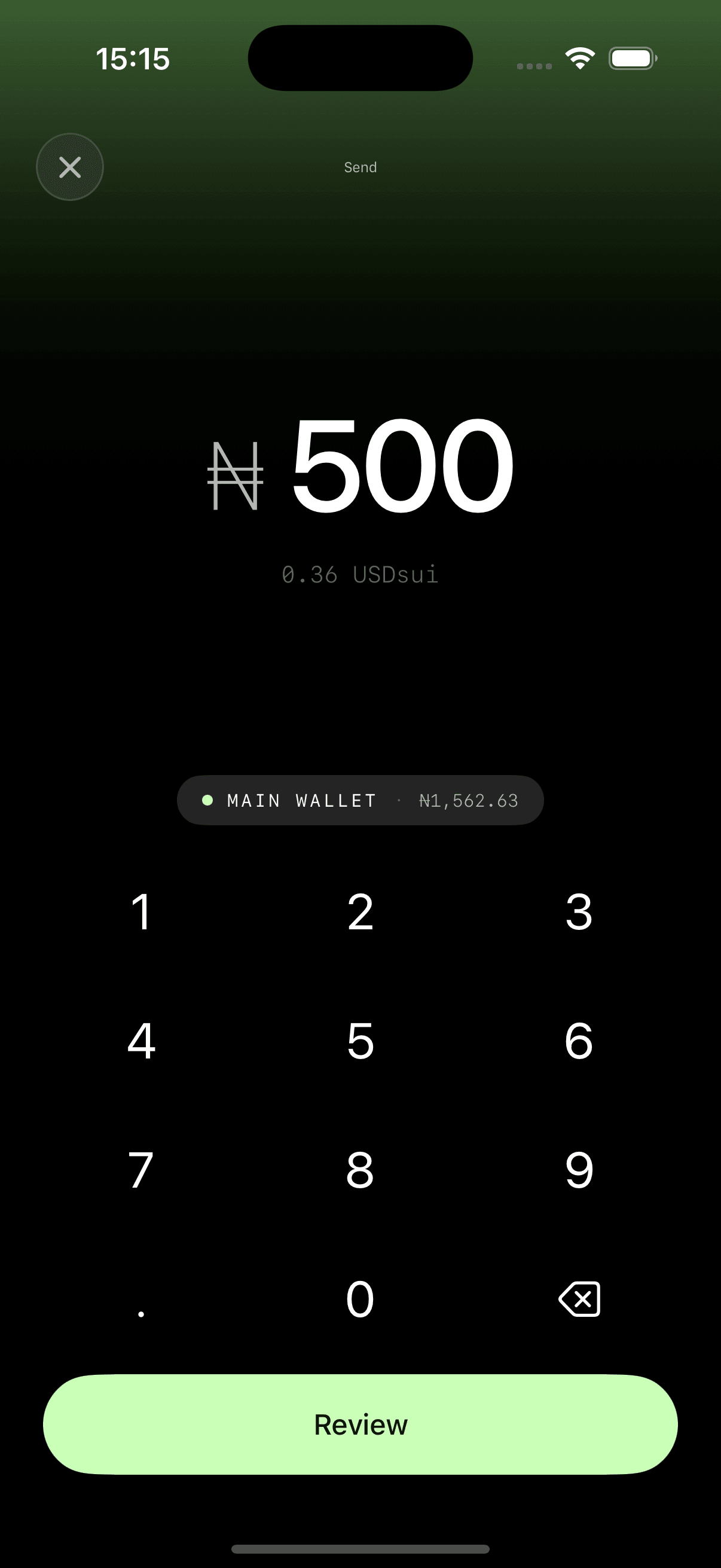 Sending money to a Talise handle